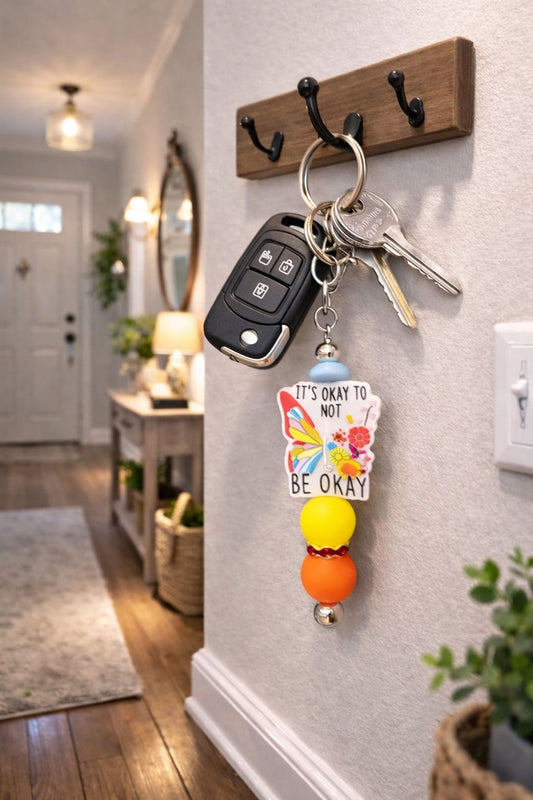 "It's OK to not be OK" Focal Keyring