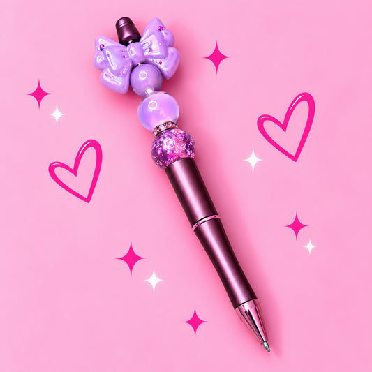 Burgundy "Purple Bow" Focal Pen