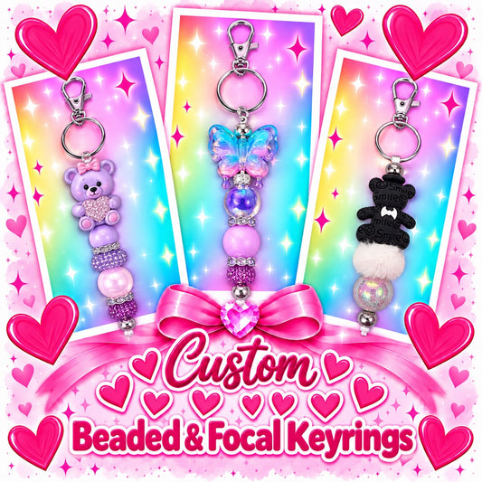 Custom Beaded & Focal Keyrings – Made to Order