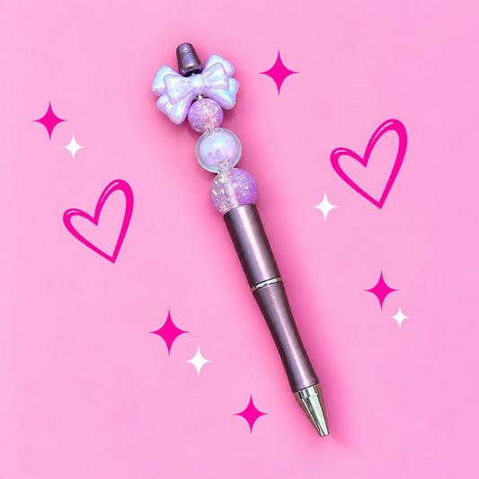 Burgundy "Purple Bow" Focal Pen