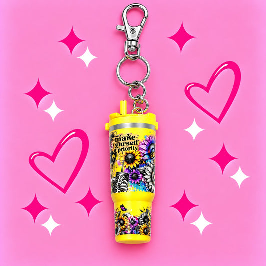 Mini Stanley Lip Balm Holder Keyring with Make Yourself A Priority Wrap